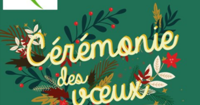 Cérémonie des vœux – le mercredi 15 janvier à 18h à la maison des associations